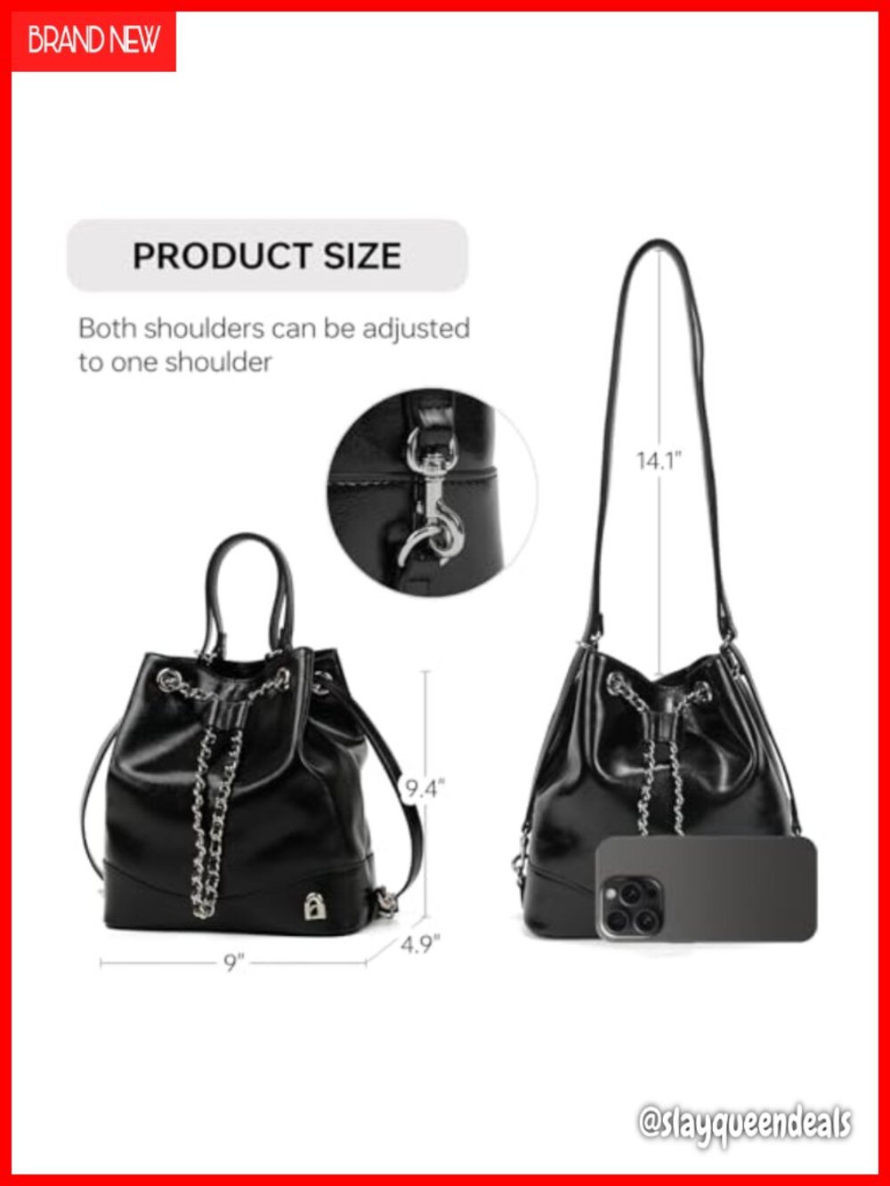 Leather Mini Backpack Purse for Women Convertible 3-in-1 Shoulder Handbag - Picture 4 of 5